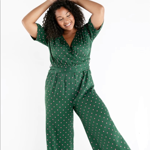 green and pink jumpsuit